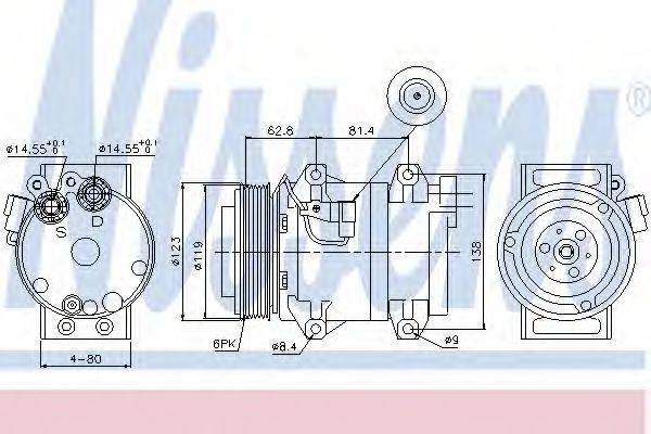 NISSENS 89070 Компрессор, кондиционер