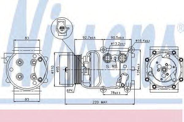 NISSENS 89071 Компрессор, кондиционер