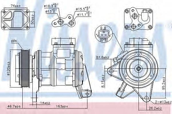 NISSENS 890087 Компрессор, кондиционер