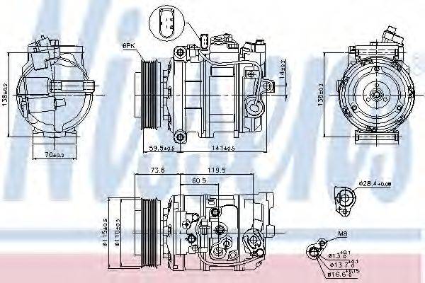 NISSENS 89092 Компрессор, кондиционер