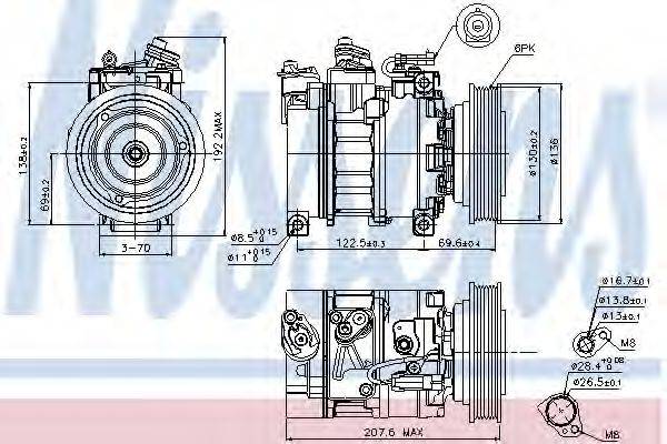 NISSENS 89094 Компрессор, кондиционер