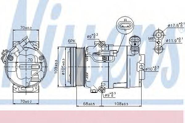 NISSENS 89096 Компрессор, кондиционер