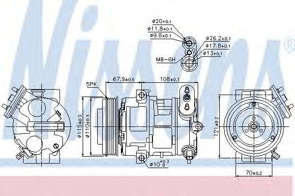 NISSENS 89100 Компрессор, кондиционер