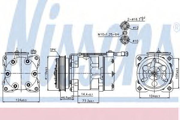 NISSENS 89110 Компрессор, кондиционер