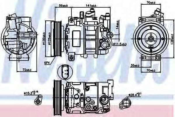 NISSENS 89111 Компрессор, кондиционер