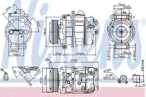 NISSENS 89114 Компрессор, кондиционер