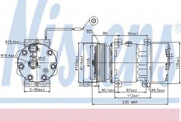 NISSENS 89125 Компрессор, кондиционер