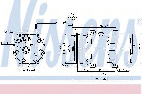 NISSENS 89125 Компрессор, кондиционер