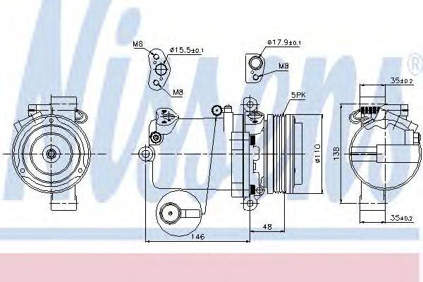 NISSENS 89133 Компрессор, кондиционер