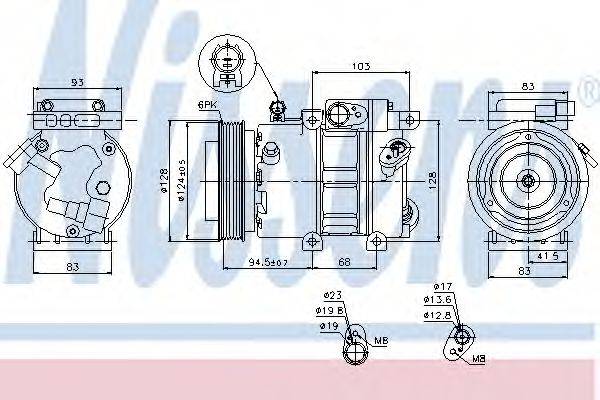 NISSENS 89285 Компрессор, кондиционер