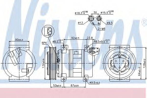 NISSENS 89330 Компрессор, кондиционер