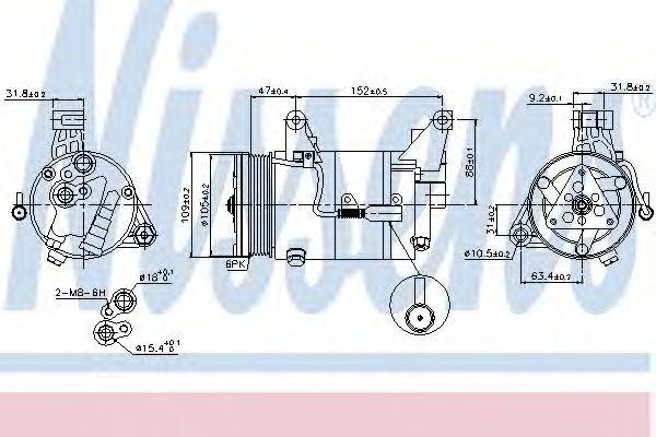 NISSENS 89340 Компрессор, кондиционер