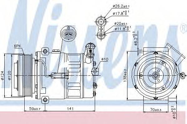 NISSENS 89343 Компрессор, кондиционер