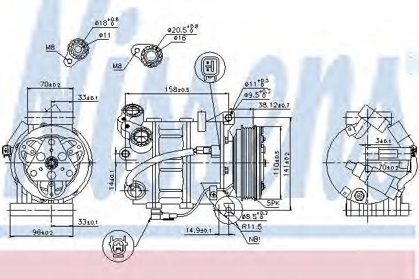 NISSENS 89350 Компрессор, кондиционер