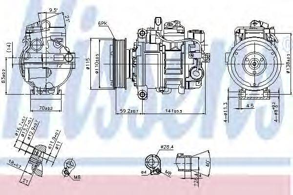 NISSENS 89384 Компрессор, кондиционер