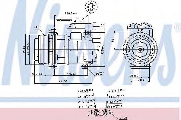 NISSENS 89413 Компрессор, кондиционер