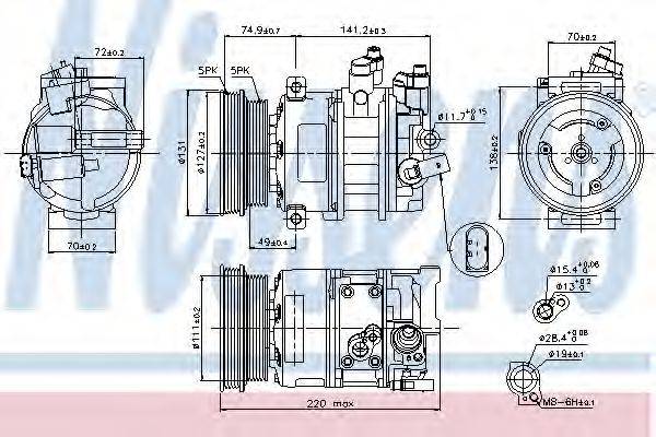 NISSENS 89421 Компрессор, кондиционер