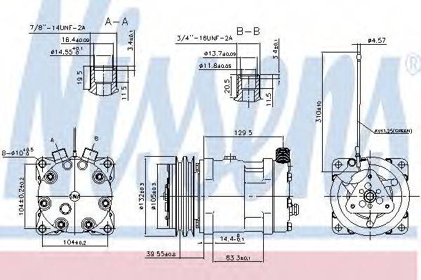 NISSENS 89461 Компрессор, кондиционер