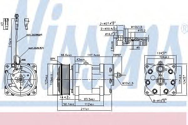 NISSENS 89470 Компрессор, кондиционер