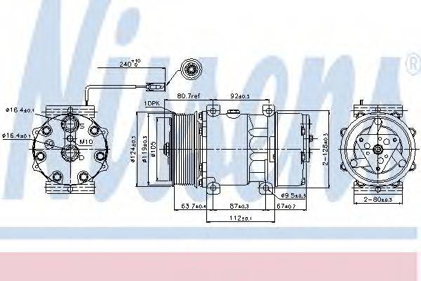 NISSENS 89474 Компрессор, кондиционер