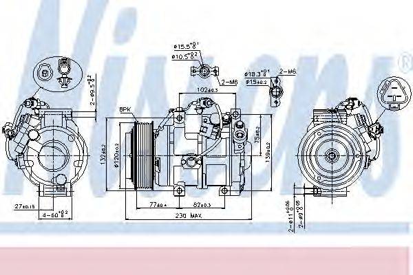 NISSENS 89511 Компрессор, кондиционер