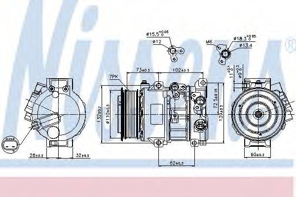 NISSENS 89516 Компрессор, кондиционер