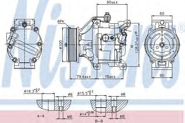 NISSENS 89530 Компрессор, кондиционер