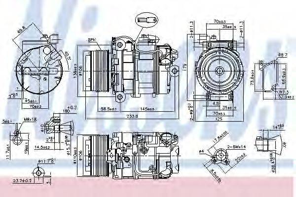 NISSENS 89595 Компрессор, кондиционер