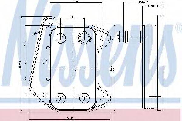 NISSENS 90622 масляный радиатор, двигательное масло