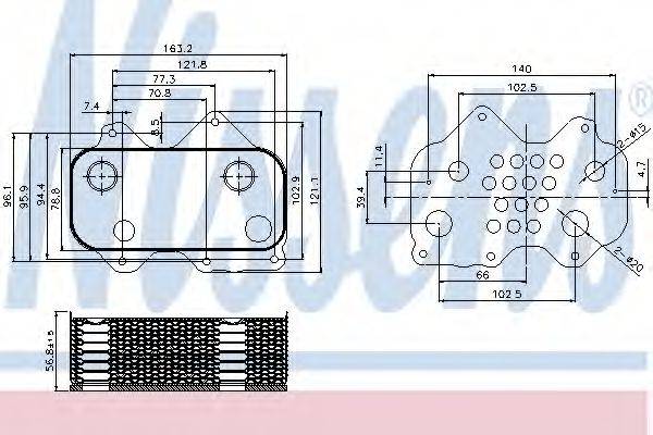 NISSENS 90712 масляный радиатор, двигательное масло