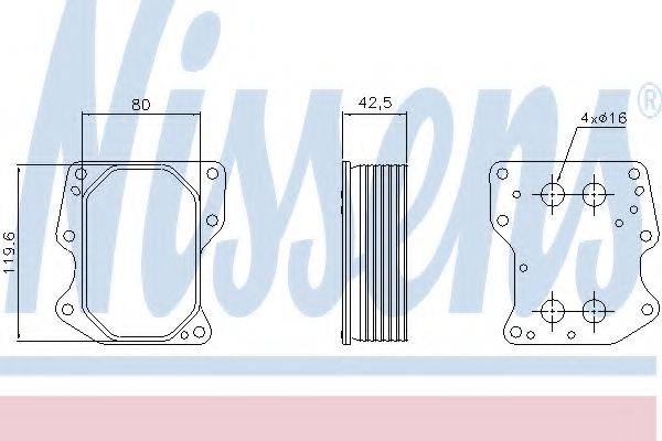 NISSENS 90752 масляный радиатор, двигательное масло