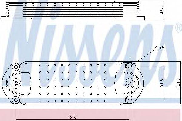 NISSENS 90763 масляный радиатор, двигательное масло