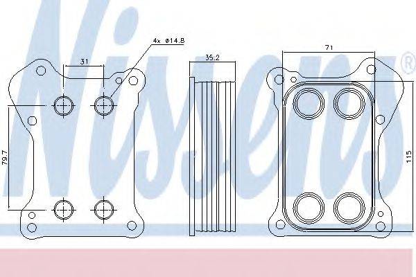 NISSENS 90806 масляный радиатор, двигательное масло