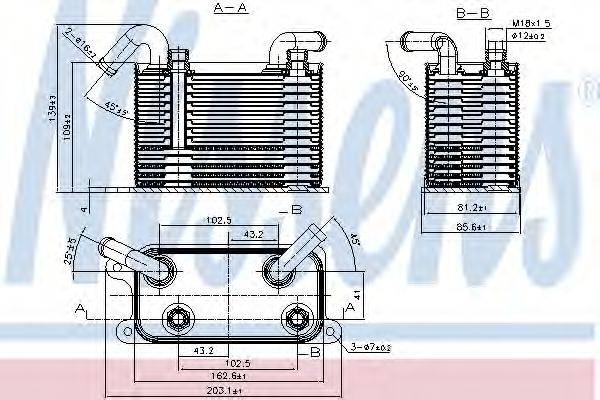 NISSENS 90722 Масляный радиатор, автоматическая коробка передач