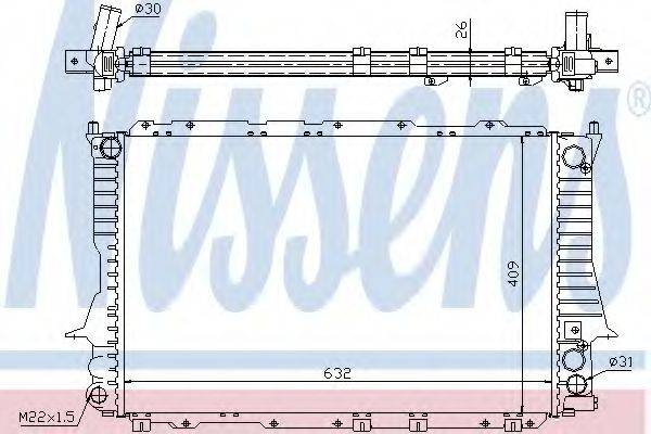 NISSENS 60459 Радиатор, охлаждение двигателя