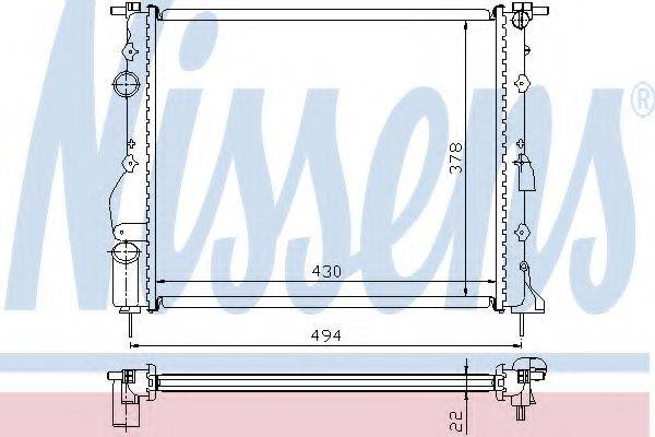 NISSENS 63884 Радиатор, охлаждение двигателя
