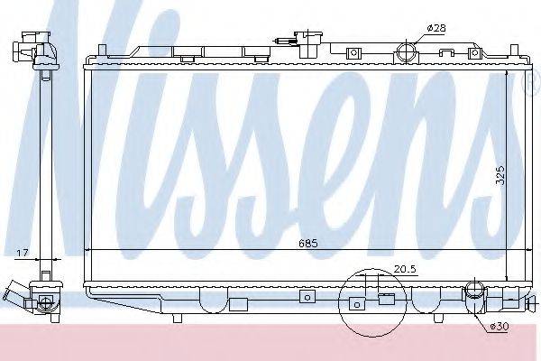 NISSENS 62276 Радиатор, охлаждение двигателя