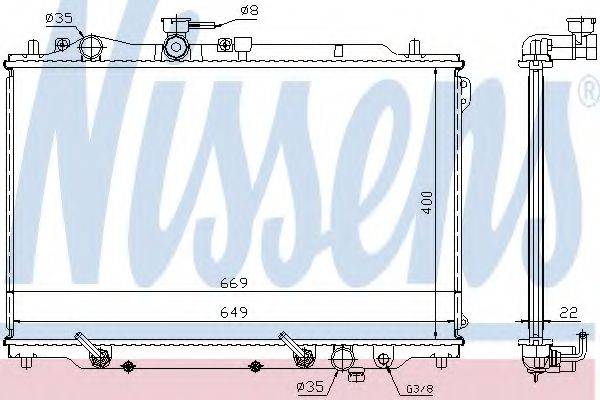 NISSENS 62444A Радиатор, охлаждение двигателя