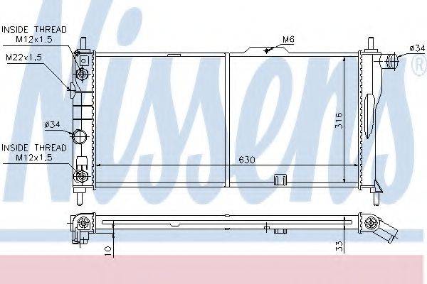 NISSENS 63281 Радиатор, охлаждение двигателя