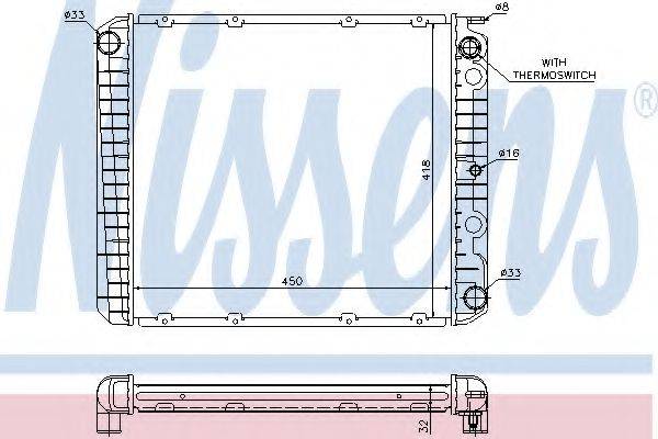 NISSENS 65525A Радиатор, охлаждение двигателя