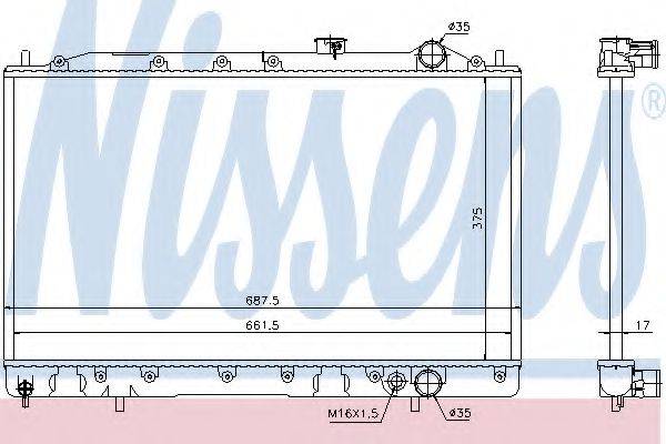 NISSENS 62836 Радиатор, охлаждение двигателя