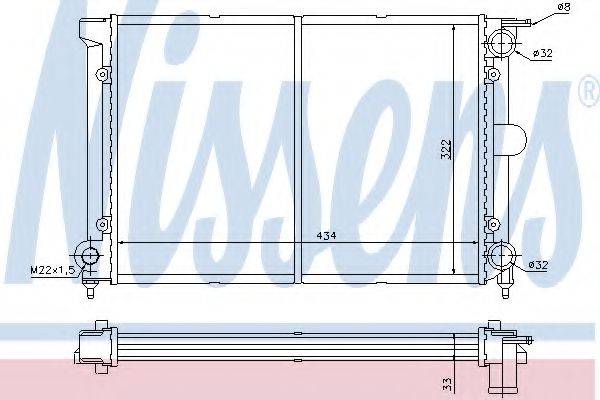 NISSENS 65195 Радиатор, охлаждение двигателя