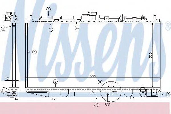 NISSENS 62256 Радиатор, охлаждение двигателя