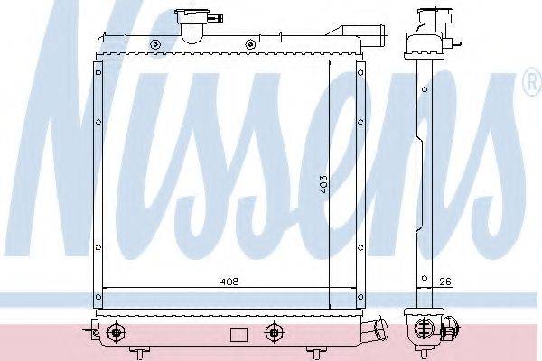 NISSENS 60979 Радиатор, охлаждение двигателя