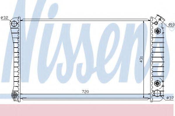 NISSENS 60970 Радиатор, охлаждение двигателя