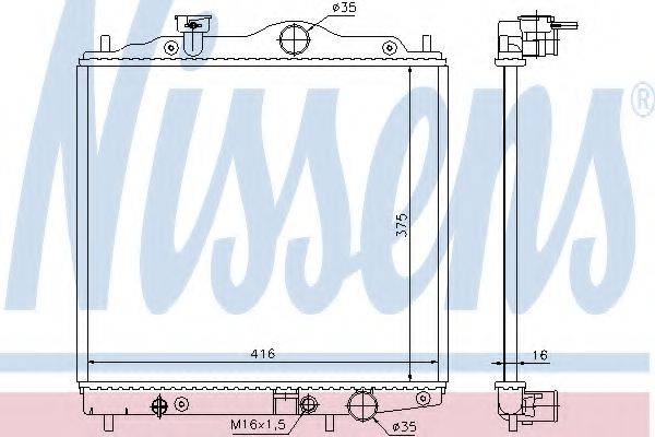 NISSENS 67100 Радиатор, охлаждение двигателя