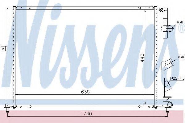 NISSENS 63841 Радиатор, охлаждение двигателя
