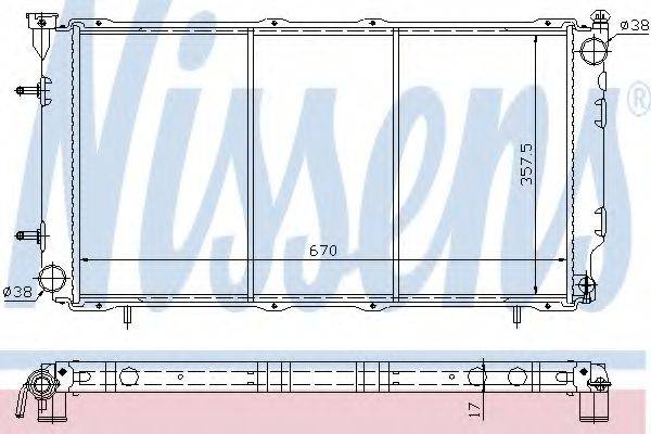 NISSENS 67700 Радиатор, охлаждение двигателя