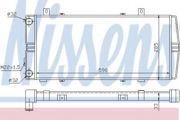 NISSENS 64102 Радиатор, охлаждение двигателя