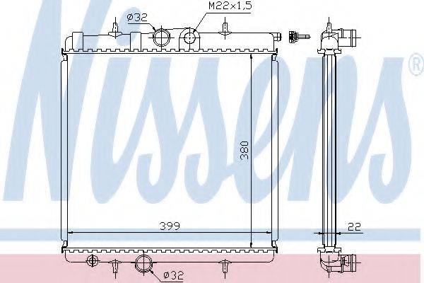 NISSENS 63708A Радиатор, охлаждение двигателя